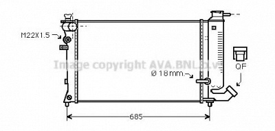 AVA QUALITY COOLING cn2121 -  Радиатор, охлаждение двигателя